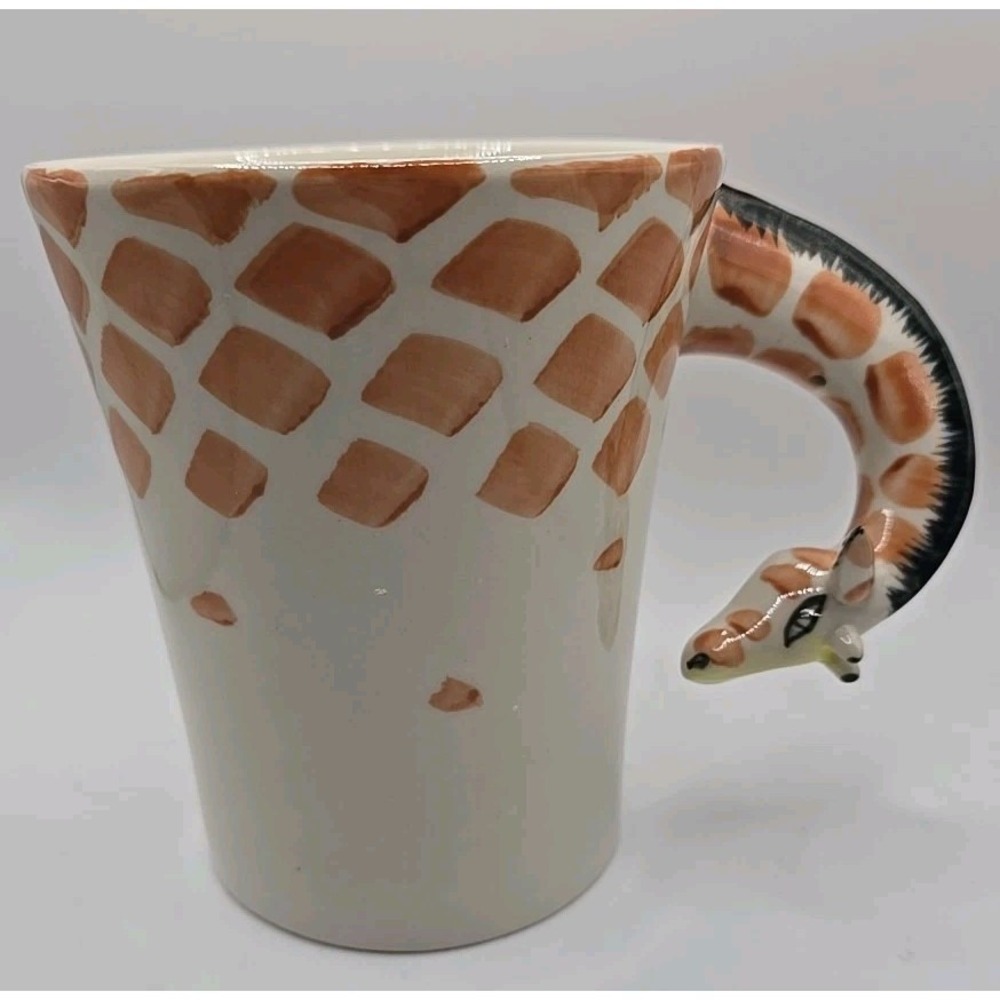 New NWOB‎ Pier 1 Mug 3D Oversized Giraffe Coffee Cocoa Tea Safari Animal Zoo